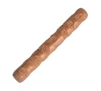 FytStycale Rullo con Motivi in Legno Resistente Mattarello in Rilievo Portatile Utensile per Artigiani, Modellazione Manuale, Scuola, Rullo Per Argilla Con Texture A Foglie