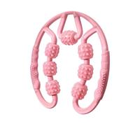 FytStycale Rullo Massaggiante Portatile per Gambe con 7 Ruote, Ideale per Il Trattamento di Cosce E Polpacci, Rosa