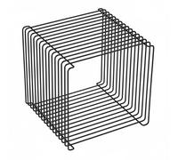 FytStycale Scaffale da Parete in Metallo Multifunzionale Tavolino da Divano Minimalista Stile Nordico Elemento D'arredo per Soggiorno, Ingresso, Nero, 35 35 35cm