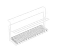 FytStycale Scolabicchieri con Vassoio Raccogligocce Rimovibile, 40 X 20 X 10 Cm, Scolabicchieri Resistente per Lavello Da Cucina, Organizer per Tazze, Bianco