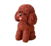 FytStycale Scultura di Cane Seduto per La Decorazione della Casa, Statuetta in Resina Adatta per Soggiorno, Ufficio, Tavolino da caffè, Marrone