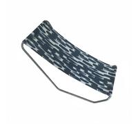 FytStycale Sdraio da Spiaggia Portatile Confortevole Sedia da Campeggio Bassa per Piscina, Blu+Bianco+Riga M