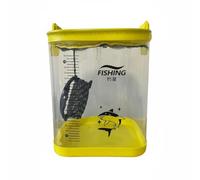 FytStycale Secchio da Pesca Pieghevole Portatile con Tracolla Secchio per Pesci ma Robusto Contenitore per Pesci Vivi Campeggio, Giallo
