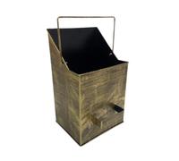 FytStycale Secchio Raccogli Cenere in Metallo con Manico per, Ideale per Cucina, E Giardino, Bronzo