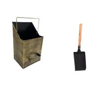 FytStycale Secchio Raccogli Cenere in Metallo con Manico per, Ideale per Cucina, E Giardino, Pala di Bronzo