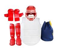 FytStycale Set Completo Protezioni Karate Protezione Completa Del Corpo Kit Protettivo Karate Imbottitura in Schiuma per Adulti, Red, M