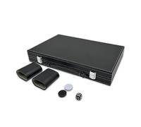 FytStycale Set da Backgammon Portatile Maniglia Valigetta Backgammon Cuciture Bianche Gioco