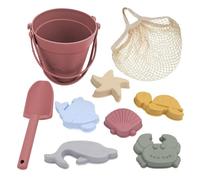FytStycale Set da Spiaggia da Viaggio con Giochi di Sabbia, sabbiera Portatile, Giochi per Scavare, Ideale per i Viaggi, Rosa