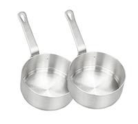 FytStycale Set di 2 Padelle Mini in Acciaio Inox per Latte, 2 Pezzi da 100 ml, 100 ml