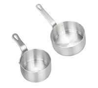 FytStycale Set di 2 Padelle Mini in Acciaio Inox per Latte, 50ml+100ml, 50 ml 100 ml