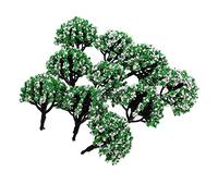 FytStycale Set di 40 Alberi Modello per Diorami Ferroviari in 1:150, Verde Bianco