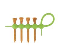 FytStycale Set di 5 Porta Golf, Accessori da Golf, Ausilio per Il Driving, Supporti in Gomma, Legno, Facile da Fissare al Passante della Cintura PE, Verde