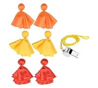 FytStycale Set di 6 Bandierine da Rigore per Calcio, con Palla Centrale, Leggere, Ideali per di Calcio, Facili da Lanciare E Progettate per Un Utilizzo P, 3 Colori e fischio