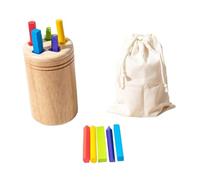FytStycale Set di Bastoncini E Bicchieri Colorati per Imparare a Ordinare I Vari Oggetti, 10 barre, Taglia unica