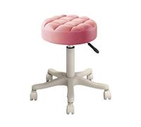 FytStycale Sgabello Da Lavoro con Ruote per Estetica Unghie Sedia Girevole Regolabile in Altezza per SPA, rosa