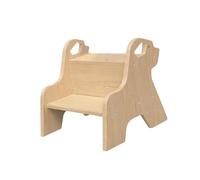 FytStycale Sgabello per WC, sgabello antiscivolo per la doccia, panca a due gradini per soggiorno all'aperto, decorazione per camera da letto, LEGNA