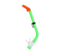 FytStycale Snorkel da Immersione per Bambini, Montaggio Frontale, Tubo di Respirazione per Nuoto, Clip di Allenamento in Silicone Morbido, Parte Superiore Aperta, Verde