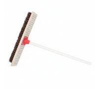 FytStycale Spazzola per Pavimenti Spazzola Pavimenti Spazzolone Scopa Rigida Scopetta Detergente con Setole in Fibra di Manico Lungo in Legno per Pulizia Pesante, 40CM, Con Manico
