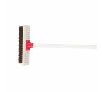 FytStycale Spazzola per Pavimenti Spazzola Pavimenti Spazzolone Scopa Rigida Scopetta Detergente con Setole in Fibra di Manico Lungo in Legno per Pulizia Pesante, 30CM, Con Manico