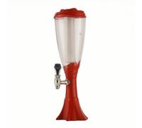 FytStycale Spillatore di Birra con Rubinetto Compatto Spillatore da Tavolo Stabile Torre Della Birra per Ristoranti, Array, Rosso, 1.5L