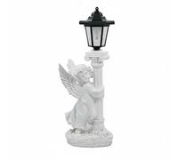 FytStycale Statua Angelo con Lampione Solare Accensione Automatica Al Buio Lampione da Giardino Statua Angelo Installazione Facile Decorazione per Esterni, Girl Left Angel