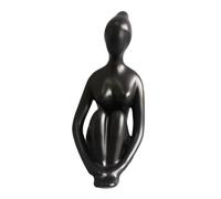 FytStycale Statuetta Statua Da Collezione Figura in Ceramica Scultura Minimalista Posa di Meditazione Oggetto Decorativo Attrattivo Adatta per Camera Da Le, 5cmx6.5cmx10cm