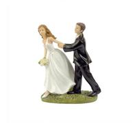 FytStycale Statuina Degli Sposi in Resina Coppia Sposi Dettagliato Cake Topper per Matrimonio