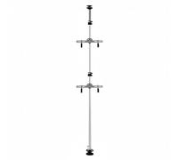 FytStycale Supporto Bici da Pavimento a Soffitto Senza Foratura Portabici Verticale Telescopico Altezza Regolabile Piantana Portabici per Ciclisti, Appartamento, 4M, Alluminio 2 Ganci