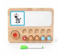FytStycale Tavoletta Didattica con Pennarello Riutilizzabile Lavagna Montessoriana Pedagogico Lavagna Didattica in Legno per, WWMW-Pannello Di Apprendimento Dell Alfabeto Inglese