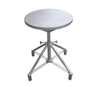 FytStycale Tavolo da Lavoro con Superficie in Ferro Durevole Supporto Pratico per Modellisti, Officina, Laboratorio, Tavolo Rotondo In Ferro, Diametro 50cm, Altezza Regolabile 60-80cm, Doppio Asse