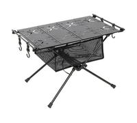 FytStycale Tavolo Outdoor Richiudibile con Superficie Forata E Barre Laterali per Appendi Attrezzi Durante Il Campeggio, Nero