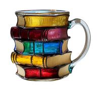 FytStycale Tazza da caffè in Resina Dipinta per Scrittori, Bibliotecari, Bibliofili, Amanti della Letteratura E Insegnanti, B