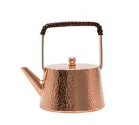 FytStycale Teiera in Rame Fatto a Mano Bollitore di Rame Compatto Bollitore con Manico Arco per Collezionisti, 400 Ml, Colore Originale
