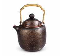 FytStycale Teiera in Rame Martellato Bollitore di Rame Artigianale Teiera con Coperchio per Collezionisti, Stile Giapponese, Design A Forma Di Uovo Di Drago, Artigianato In Rame Puro