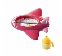 FytStycale Termometro Bagnetto Bambini Termometro Acqua Termometro Vasca Giocattolo Galleggiante Misurazione Precisa Foro Ingresso Uscita Acqua Struttura, Rosso, Aereo+W+Tazza
