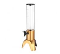 FytStycale Torre Spillatrice Birra con Base a Tripode Torre Birra Capacità 1,5 L Distributore Bevande, Oro, Oro, Con Colonna Di Ghiaccio