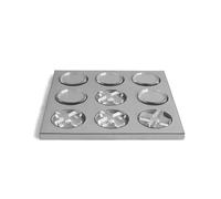 FytStycale Tris da Tavolo Gioco Bambini Scacchiera Decorazione Moderno Noughts And Crosses Pezzi Materiale Composito Look Pulito Adatto per Tavolino Salotto Libreria Mensola, Grigio, Grigio