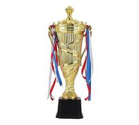 FytStycale Trofeo Premio Coppa Mini Trofeo Trofeo di Riconoscimento Trofeo di Partecipazione Materiale PP Adatto per Competizioni Sportive Spettacoli Teatrali Re, Altezza 32cm