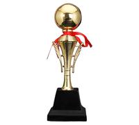 FytStycale Trofeo Sferico, Coppa Premio, Onore Giocatore, Pallone d'oro da Calcio, Struttura in Metallo, Adatto per Eventi, Feste, Esposizione in Casa O, 31 cm