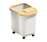 FytStycale Vasca per Massaggio Ai Piedi Realizzata in Materiale PP, con Comode Maniglie E Struttura Stabile, Ideale per La Cura Dei Piedi a Casa, Un Regalo, Bianco Giallo, L with Wheels