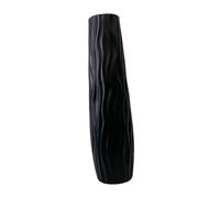 FytStycale Vaso Da Terra Alto Grande Decorativo Portafiori in Polipropilene Leggero Effetto Ceramica Adatto per Soggiorno Salotto E Angolo Della Casa, Nero