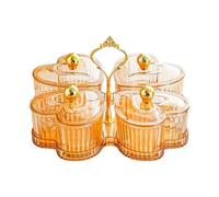 FytStycale Vassoio Cuore Diviso Portata Snack Piatti Appetizer Ciotole Removibili Struttura Multiscomparto Materiale PS Adatto per Buffet Ricevimenti Eventi Sala, Orangina