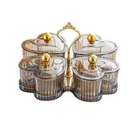 FytStycale Vassoio Cuore Diviso Portata Snack Piatti Appetizer Ciotole Removibili Struttura Multiscomparto Materiale PS Adatto per Buffet Ricevimenti Eventi Sala, Grigio