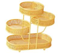 FytStycale/Vassoio per Vari Oggetti, 40 X 20 X 40 Cm, Bordi Lisci, per Tavolino Da Caffè E Contenitore per Verdure, D'oro