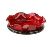 FytStycale Vassoio Rotante per Snack Dotato di Base Girevole Piatto Organizer per Frutta Contenitore Porta Spuntini Multifunzione Ciotola Decorativa Stabile E Le, Rosso