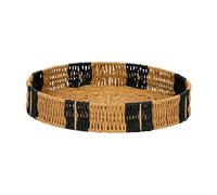 FytStycale Vassoio Rotondo Intrecciato Multifunzionale per Frutta, Snack E Antipasti, Realizzato a Mano con Corda di Carta, Ideale per Feste E Matrimoni, Grande