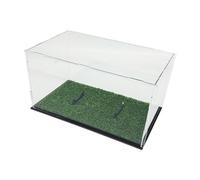 FytStycale Vetrina per Pallone da Calcio Scatola Portaoggetti in Acrilico Custodia Protettiva Rastrelliera Espositiva Antipolvere Adatta per Esposizioni in Casa, con Erba