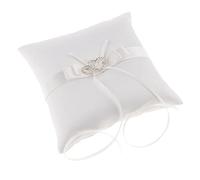 FytStycale Wedding Bearer Cuscino Porta Anello Portafedi Espositore Anelli Realizzato in Tessuto con Pizzo E Perle Adatto per Cerimonia Matrimonio Prop,