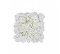 FytStycale Wedding Wall Panel Pannello Floreale Parete Rose Sfondo Matrimoniale Fiori Finti Composizione Reale Tessuto Seta, Pannello Di Fiori Bianchi Con Rose E Ortensie