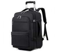 FytStycale Zaino Trolley Grande Capacità Zaino con Ruote Multifunzionale Valigetta Portatile con Spallacci per Pendolari, Professionisti, Viaggi Brevi, Black